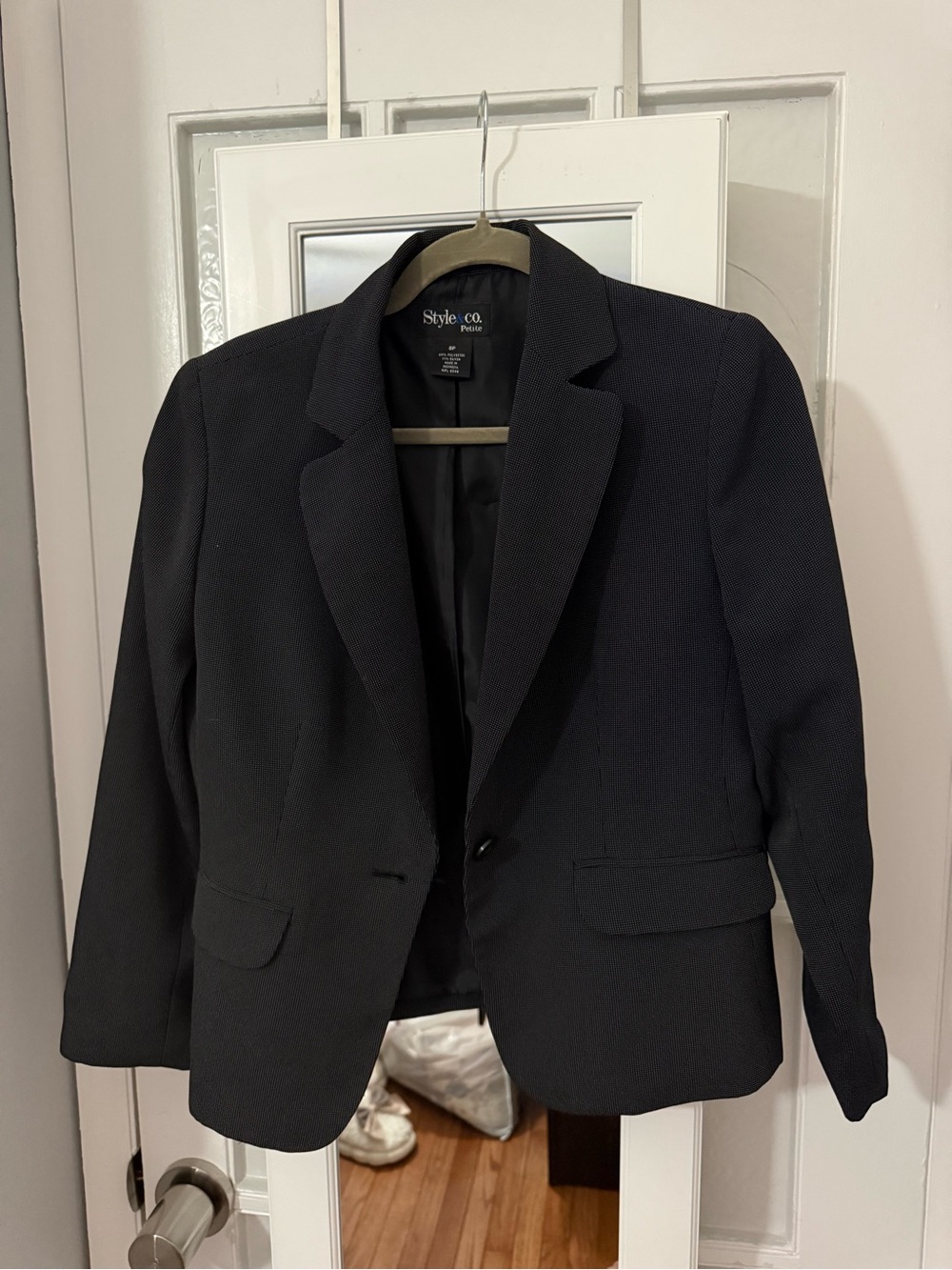 Style & Co. Black Women's Single-Button Notch-Lapel Blazer